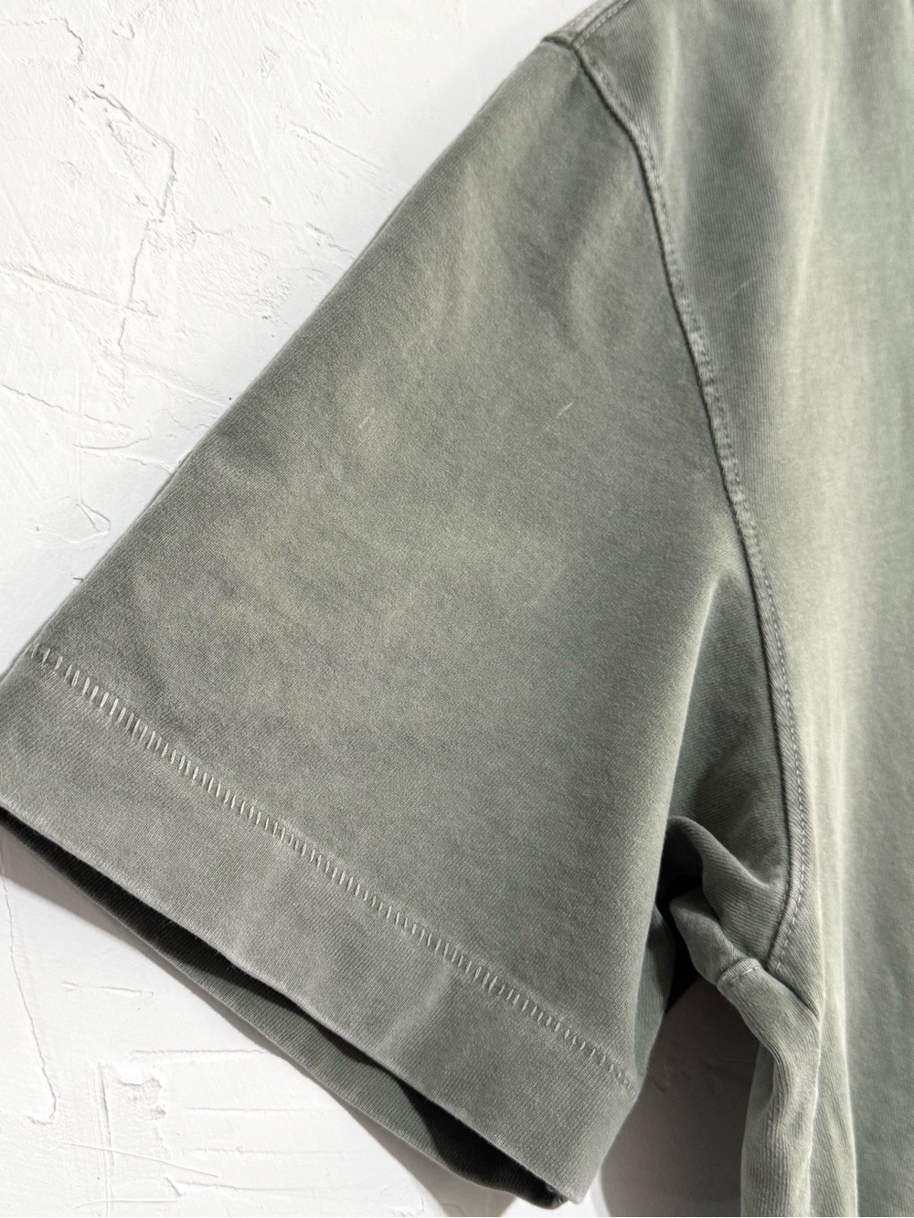 Abercrombie & Fitch Premium Essentials Garment Dyed Boxy Tee Olive Green S - Picture 3 of 8